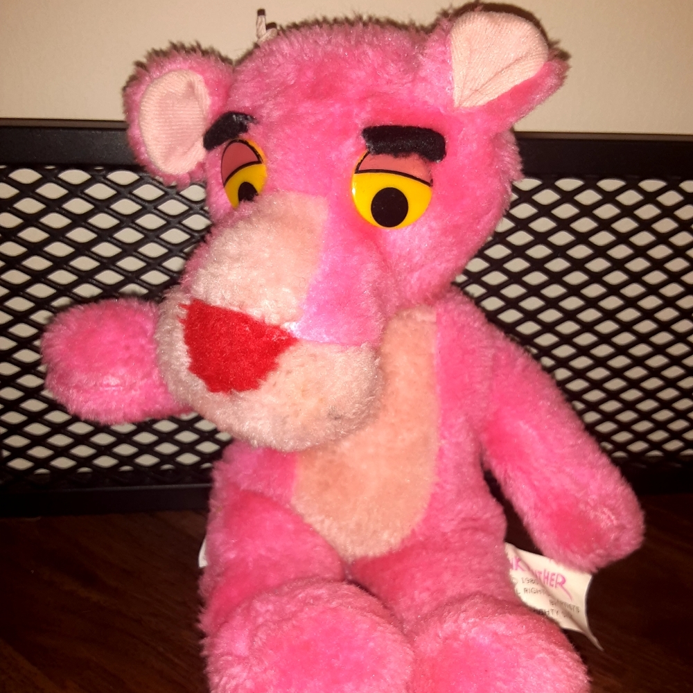 Vintage pink panther plush 1980